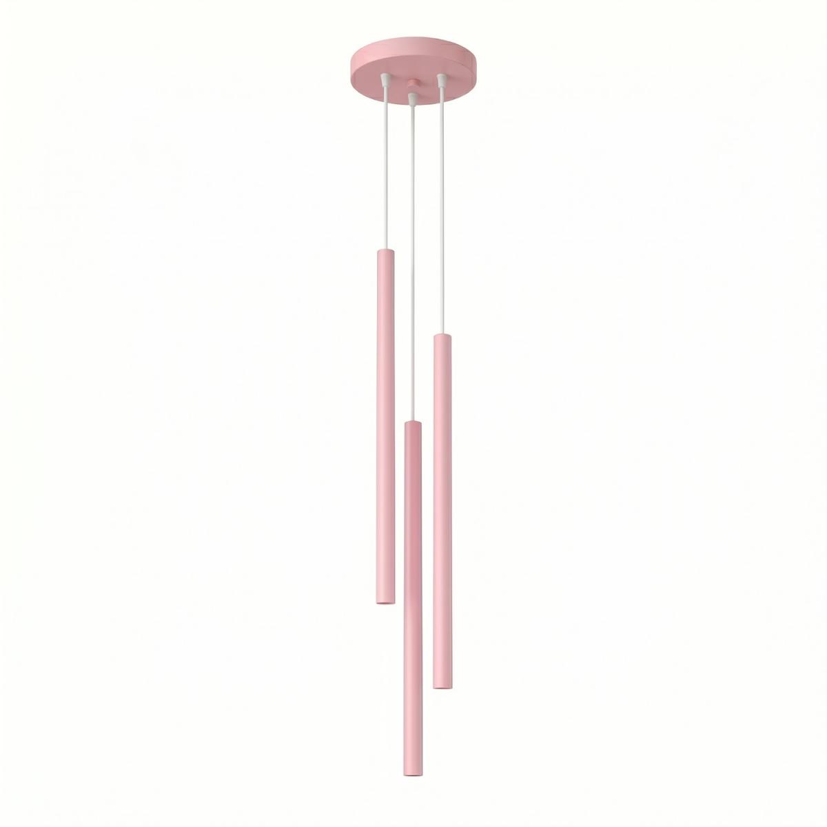 Sollux Lámpara colgante PASTELO 3P rosa 