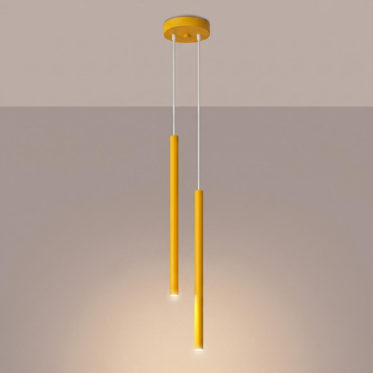 Sollux Lámpara colgante PASTELO 2 amarillo 
