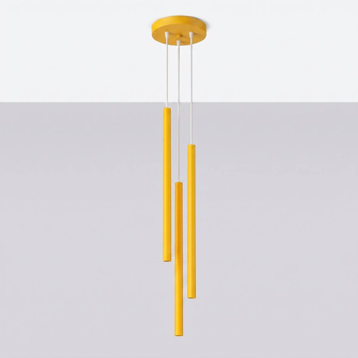 Sollux Lámpara colgante PASTELO 3P amarillo 