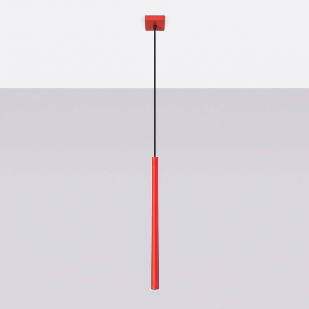 Sollux Lámpara colgante PASTELO 1 rojo 