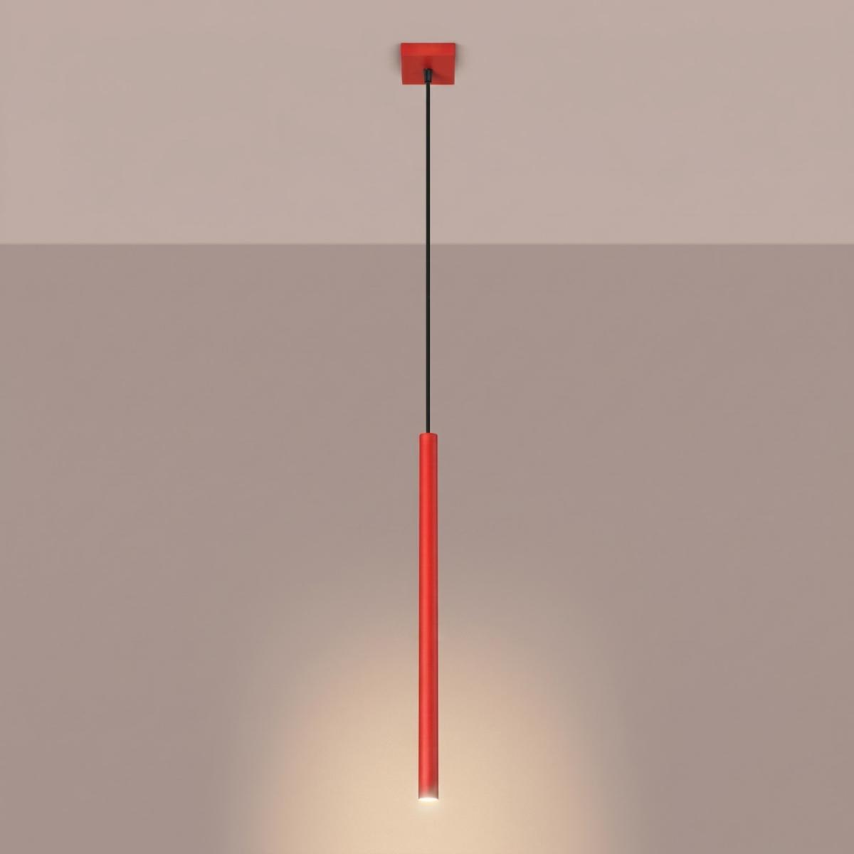 Sollux Lámpara colgante PASTELO 1 rojo 