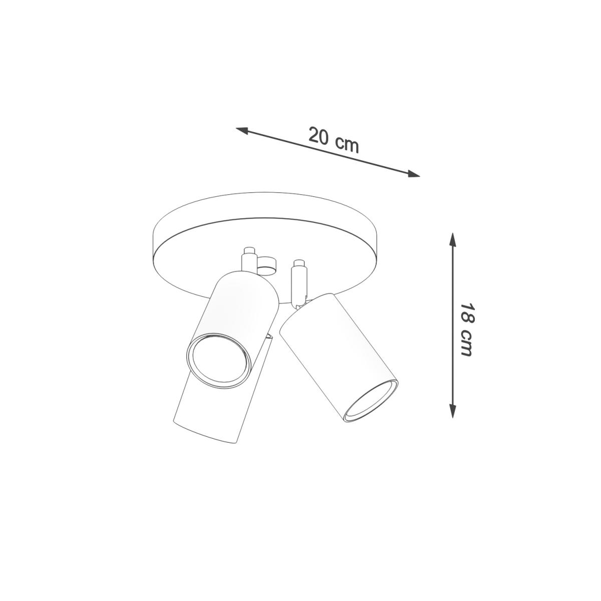 Sollux Plafón RING 3P topo 