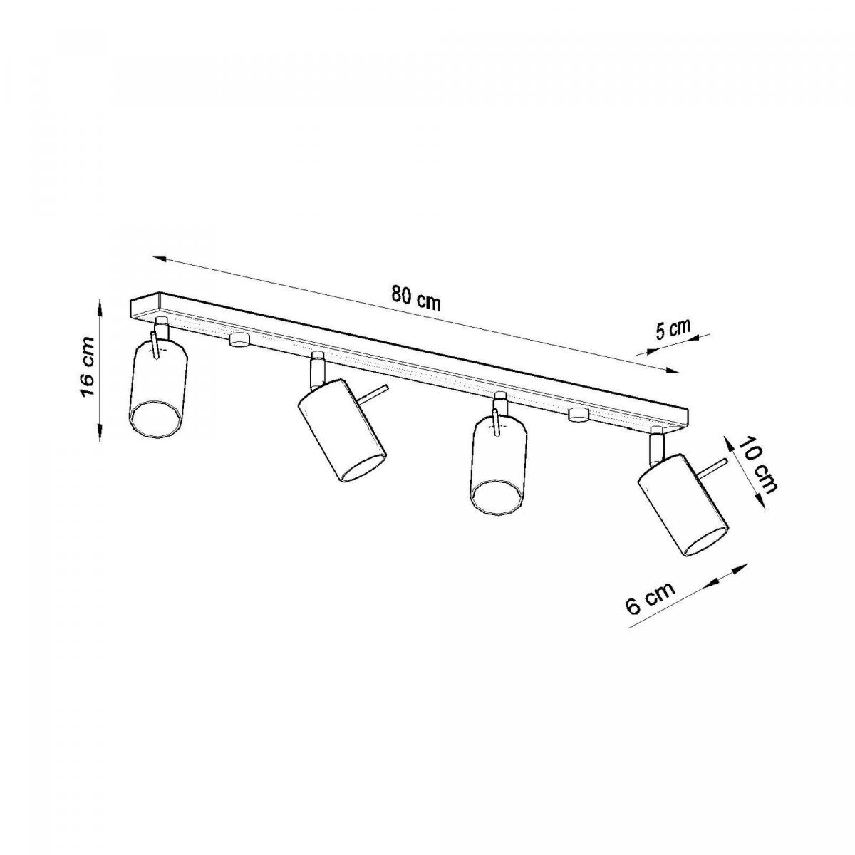 Sollux Plafón RING 4L topo 