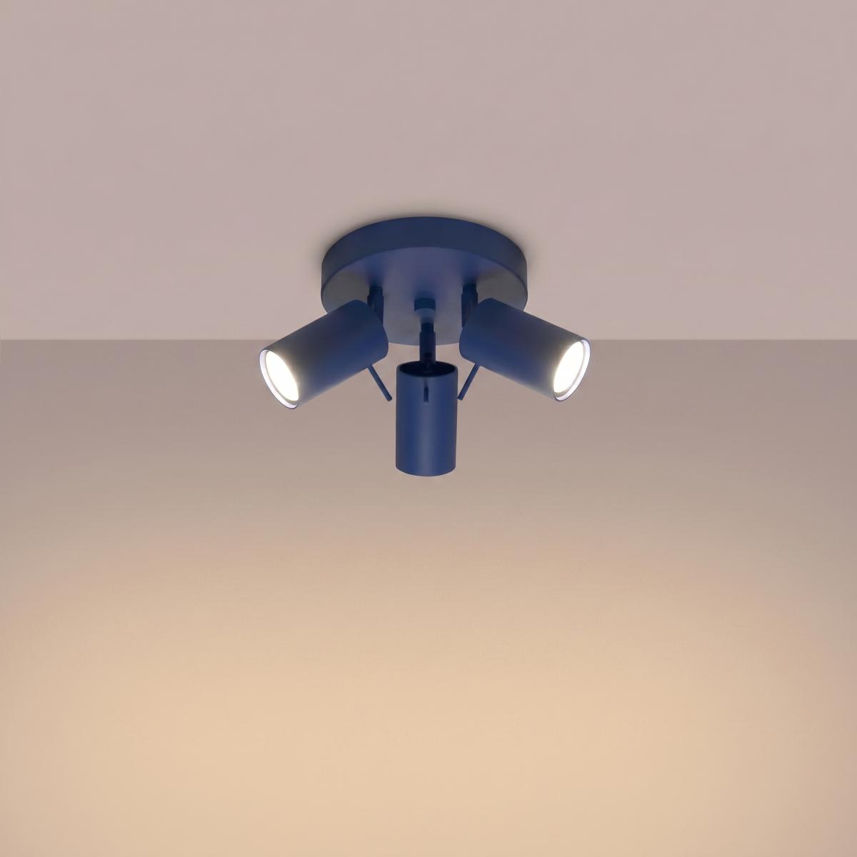 Sollux Plafón RING 3P ultramarino 