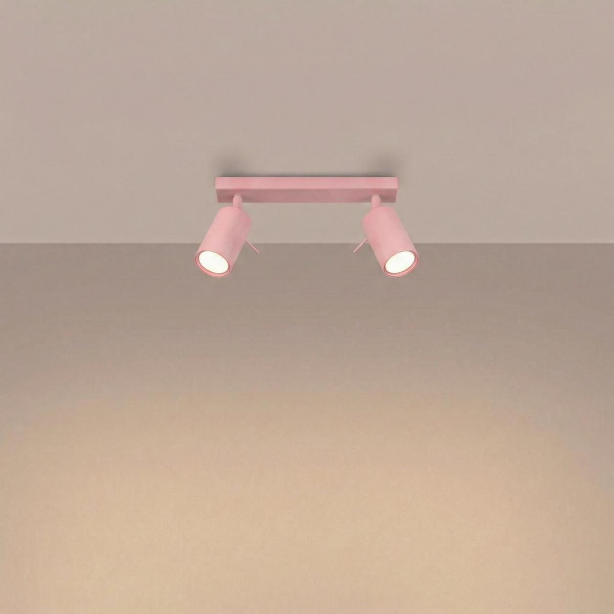 Sollux Plafón RING 2 rosa 