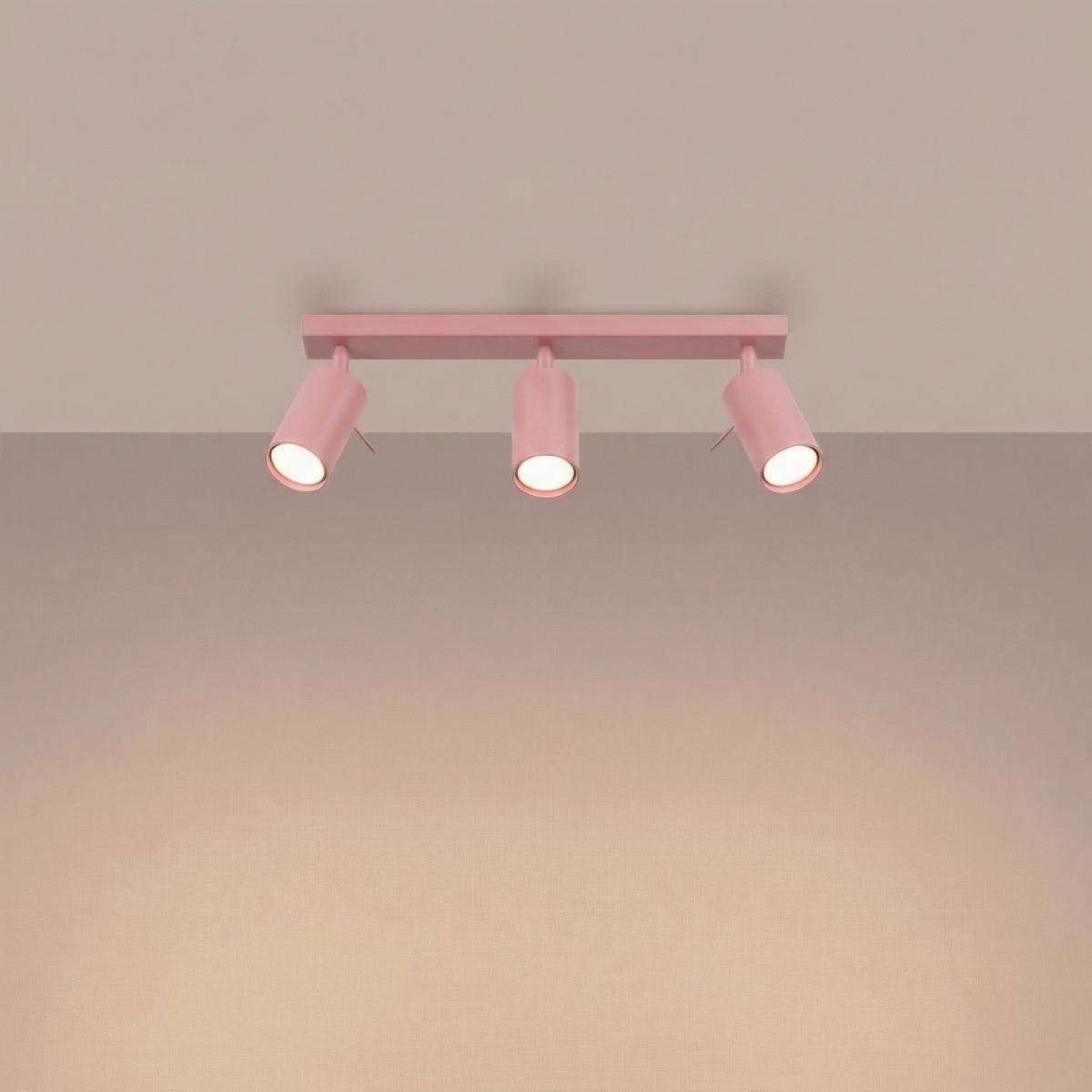 Sollux Plafón RING 3L rosa 