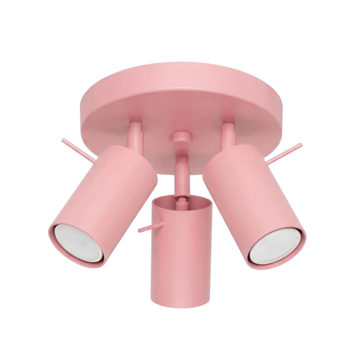 Sollux Plafón RING 3P rosa 