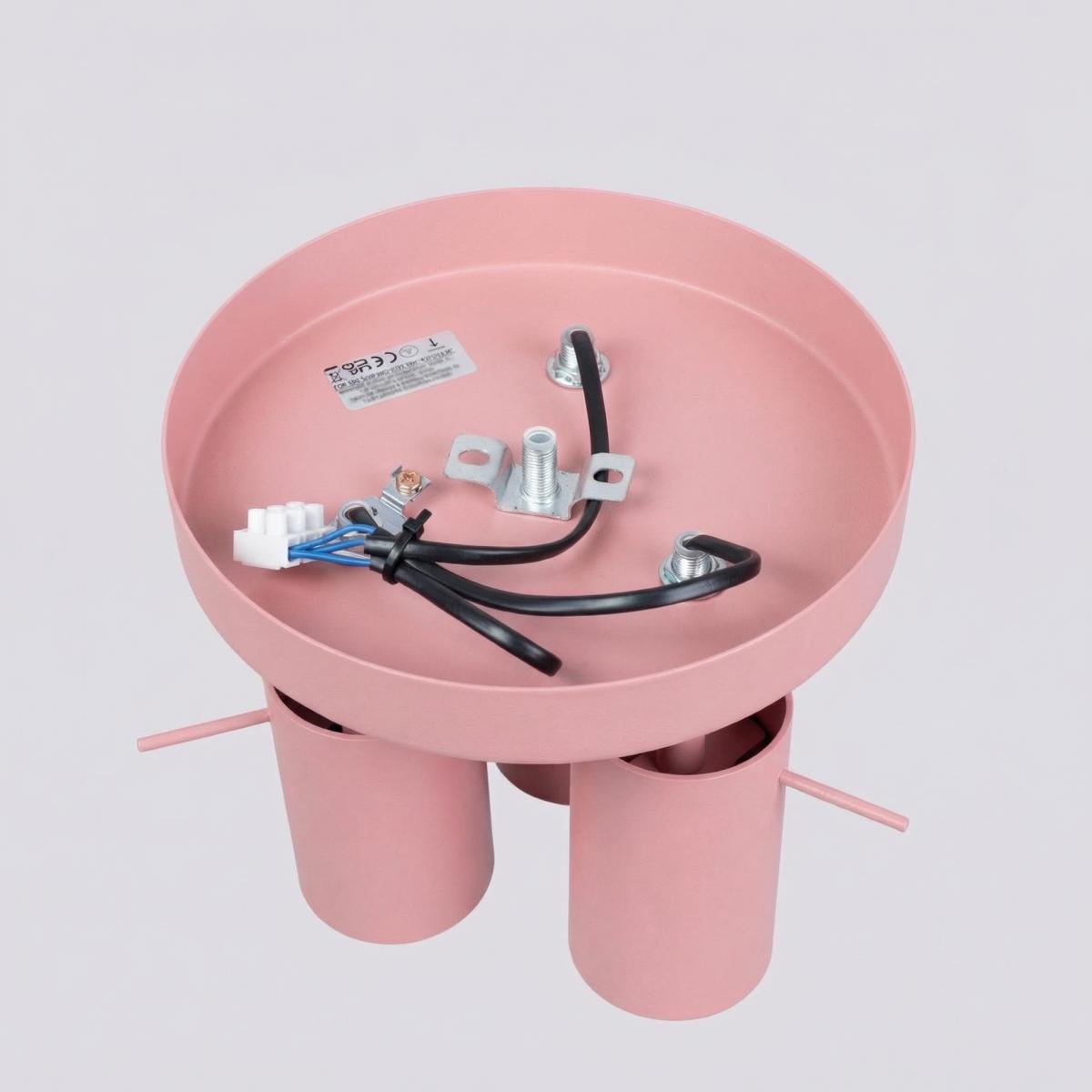 Sollux Plafón RING 3P rosa 