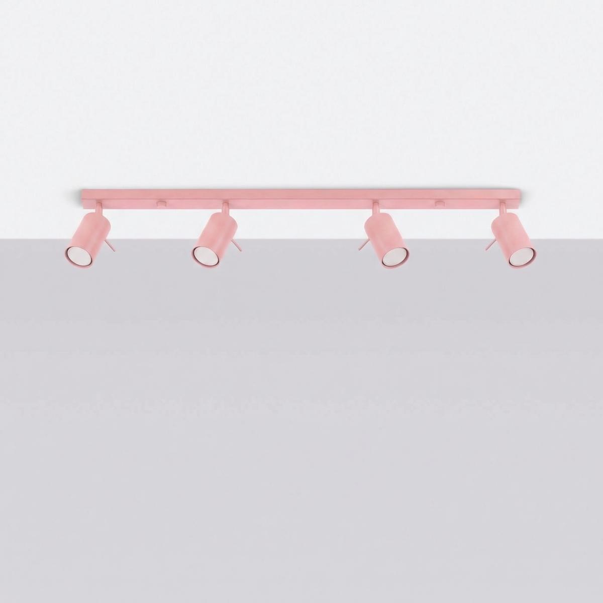 Sollux Plafón RING 4L rosa 