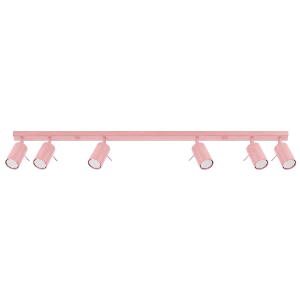 Sollux Plafón RING 6L rosa 