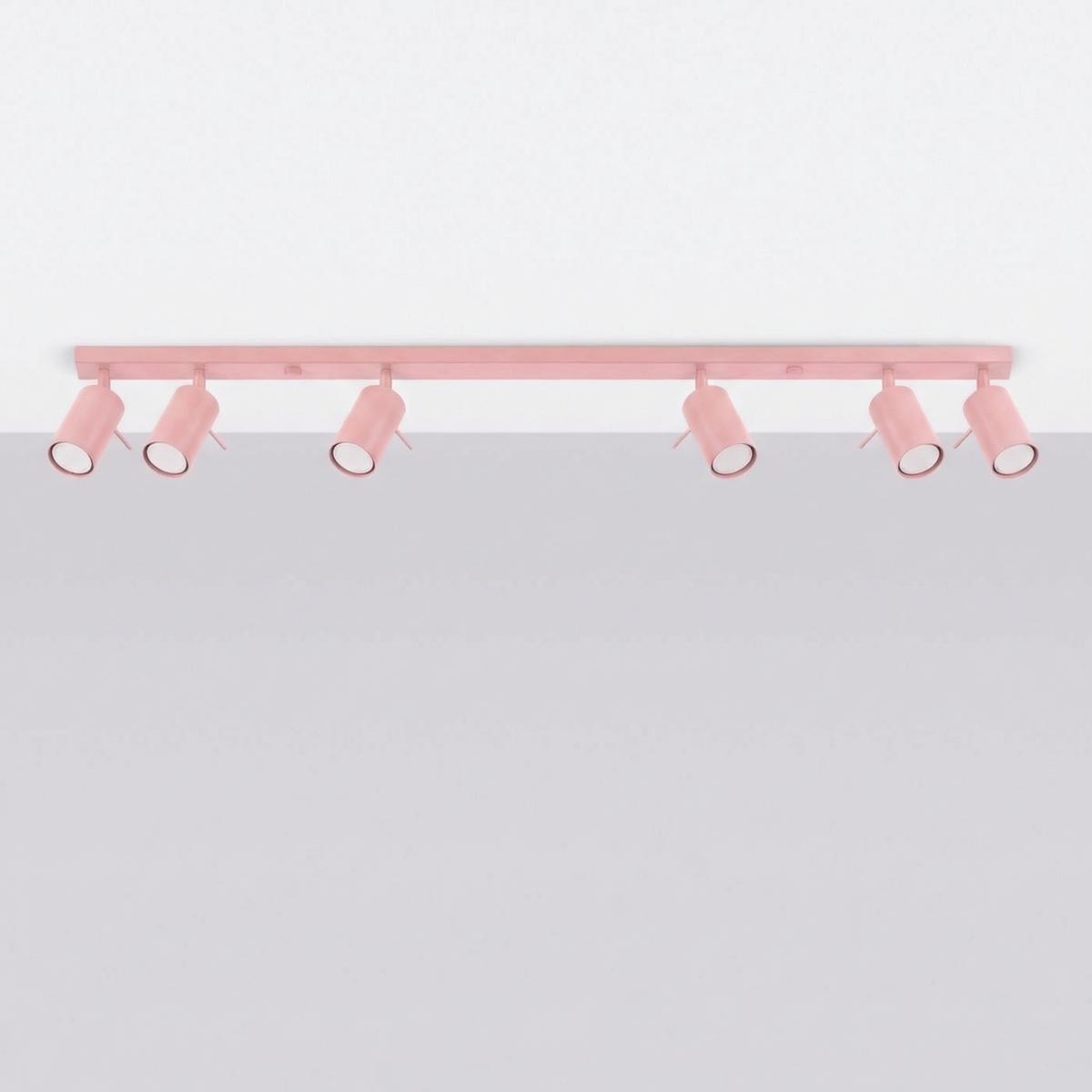 Sollux Plafón RING 6L rosa 