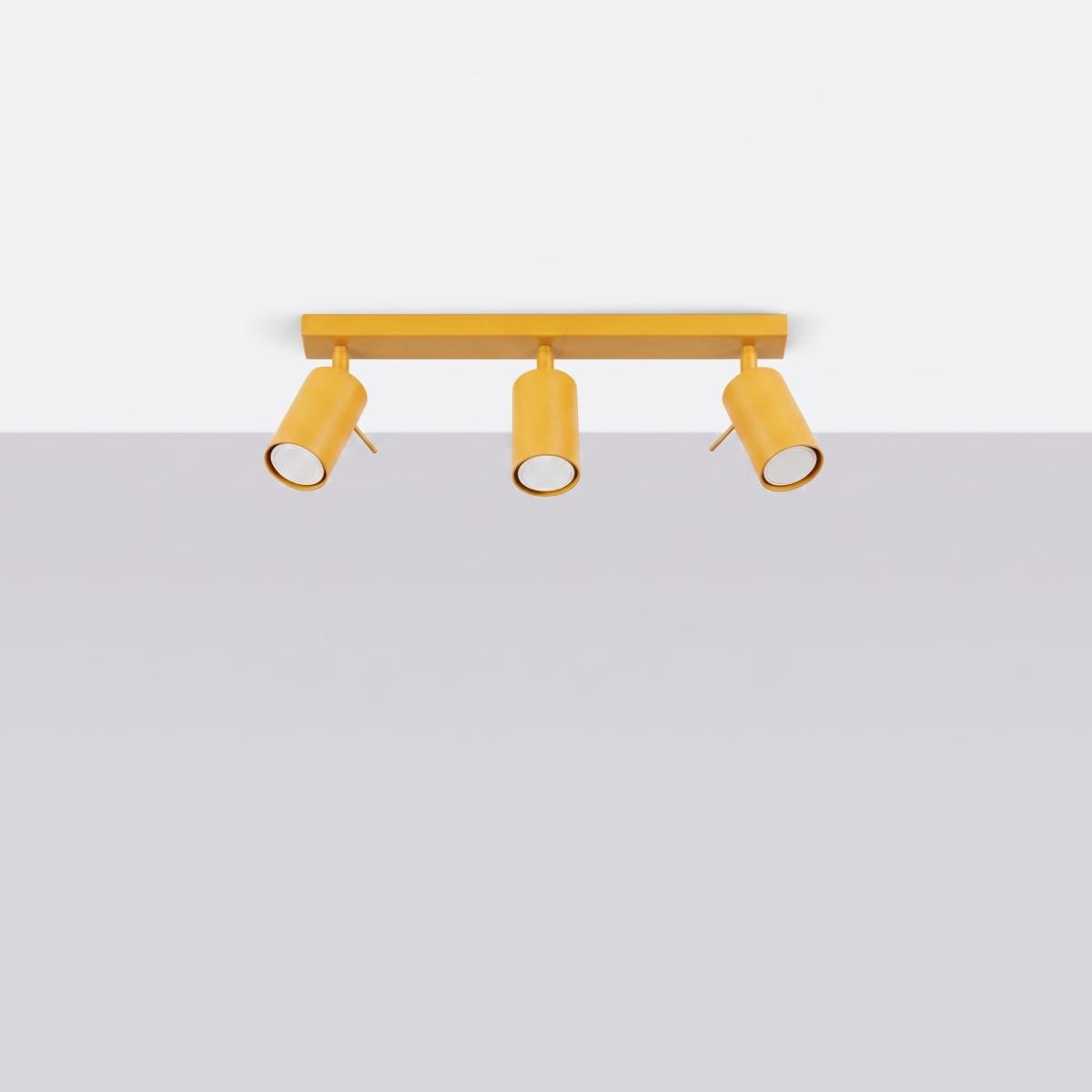 Sollux Plafón RING 3L amarillo 