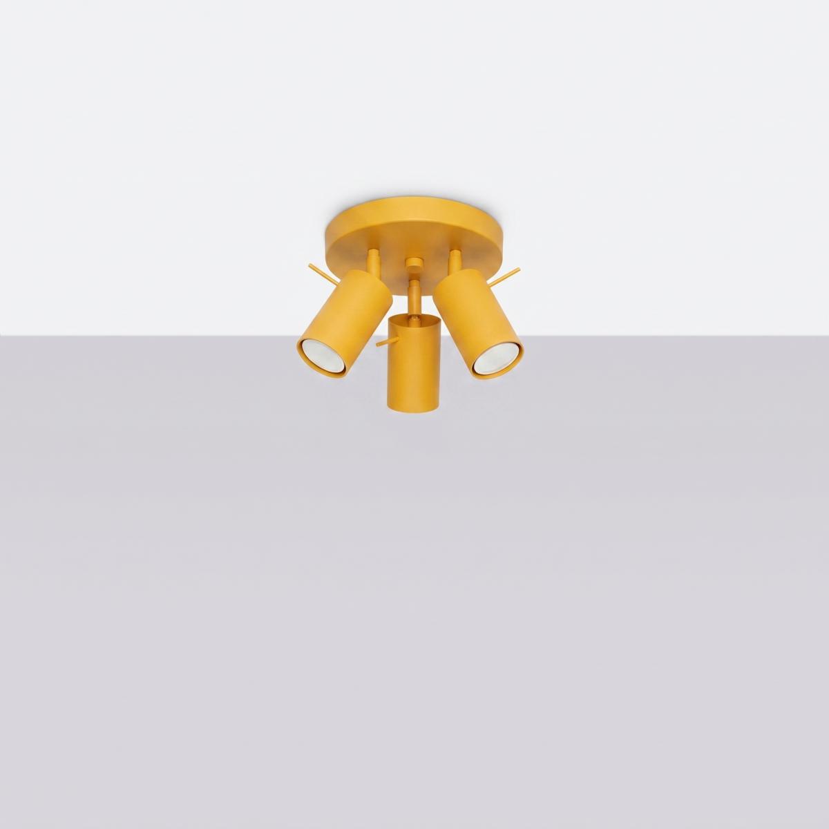 Sollux Plafón RING 3P amarillo 