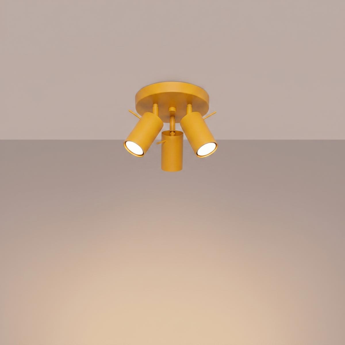 Sollux Plafón RING 3P amarillo 