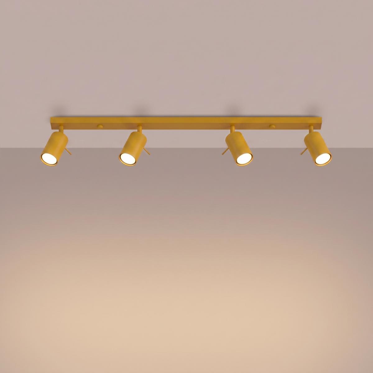 Sollux Plafón RING 4L amarillo 