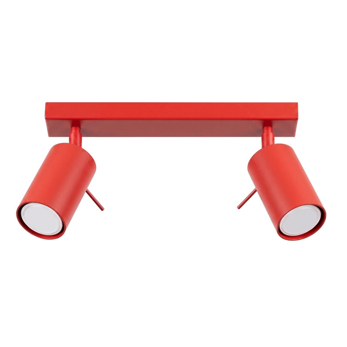 Sollux Plafón RING 2 rojo 