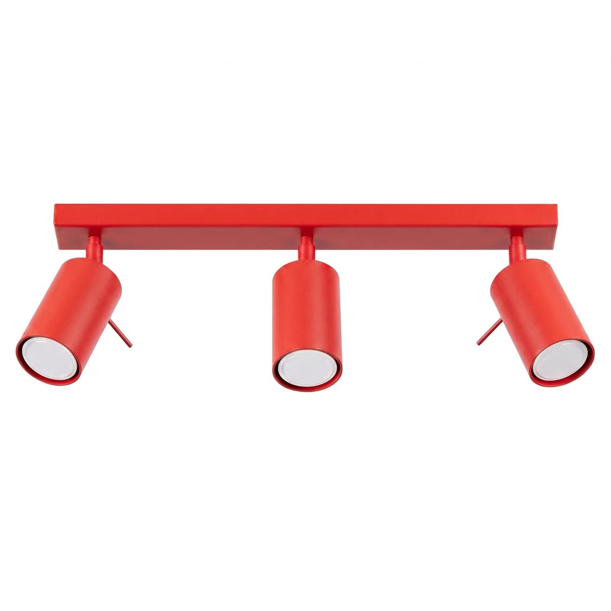Sollux Plafón RING 3L rojo 