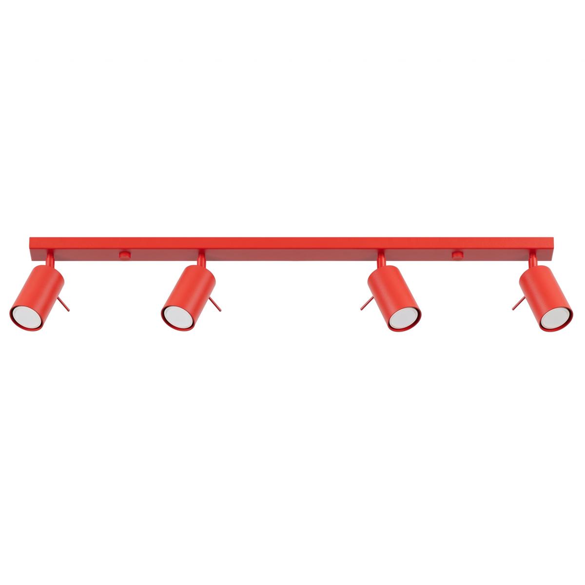 Sollux Plafón RING 4L rojo 