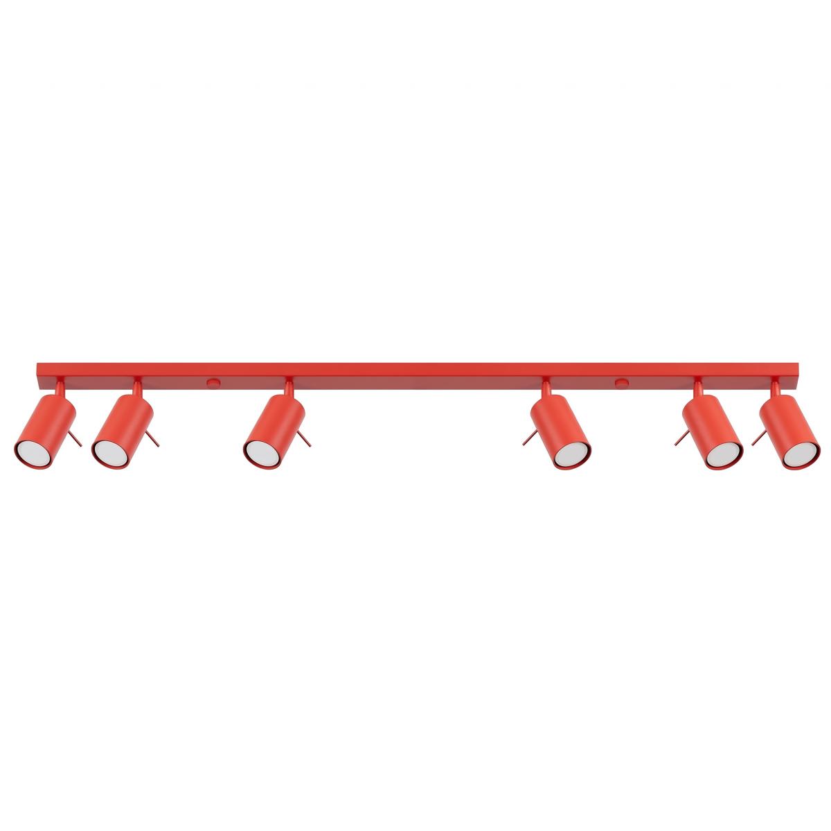 Sollux Plafón RING 6L rojo 
