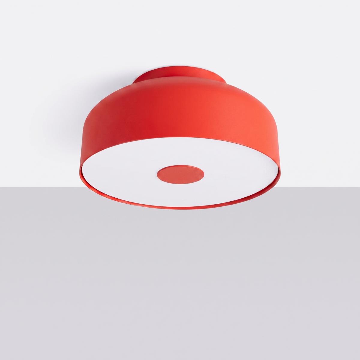 Sollux Plafón OMIQ rojo 