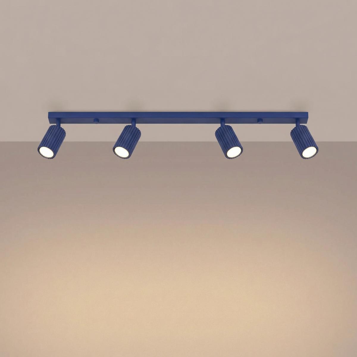 Sollux Plafón KARBON 4L ultramarino 