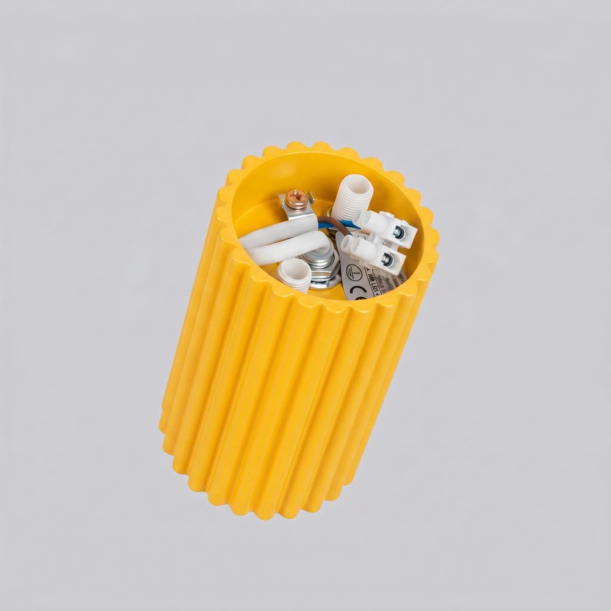 Sollux Plafón KARBON 10 amarillo 