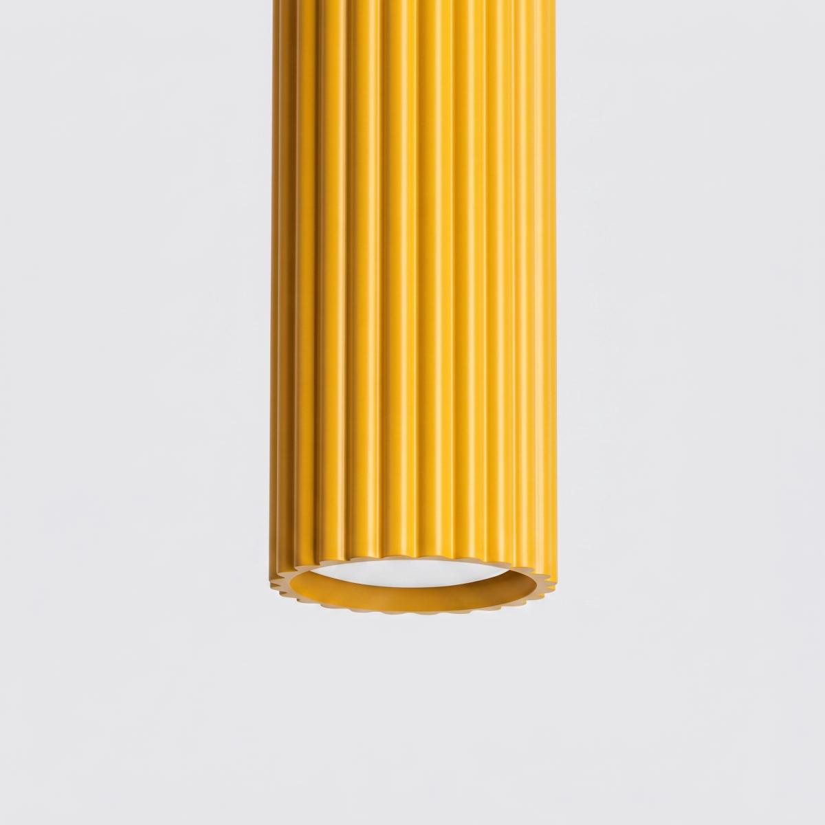 Sollux Lámpara colgante KARBON 1 amarillo 