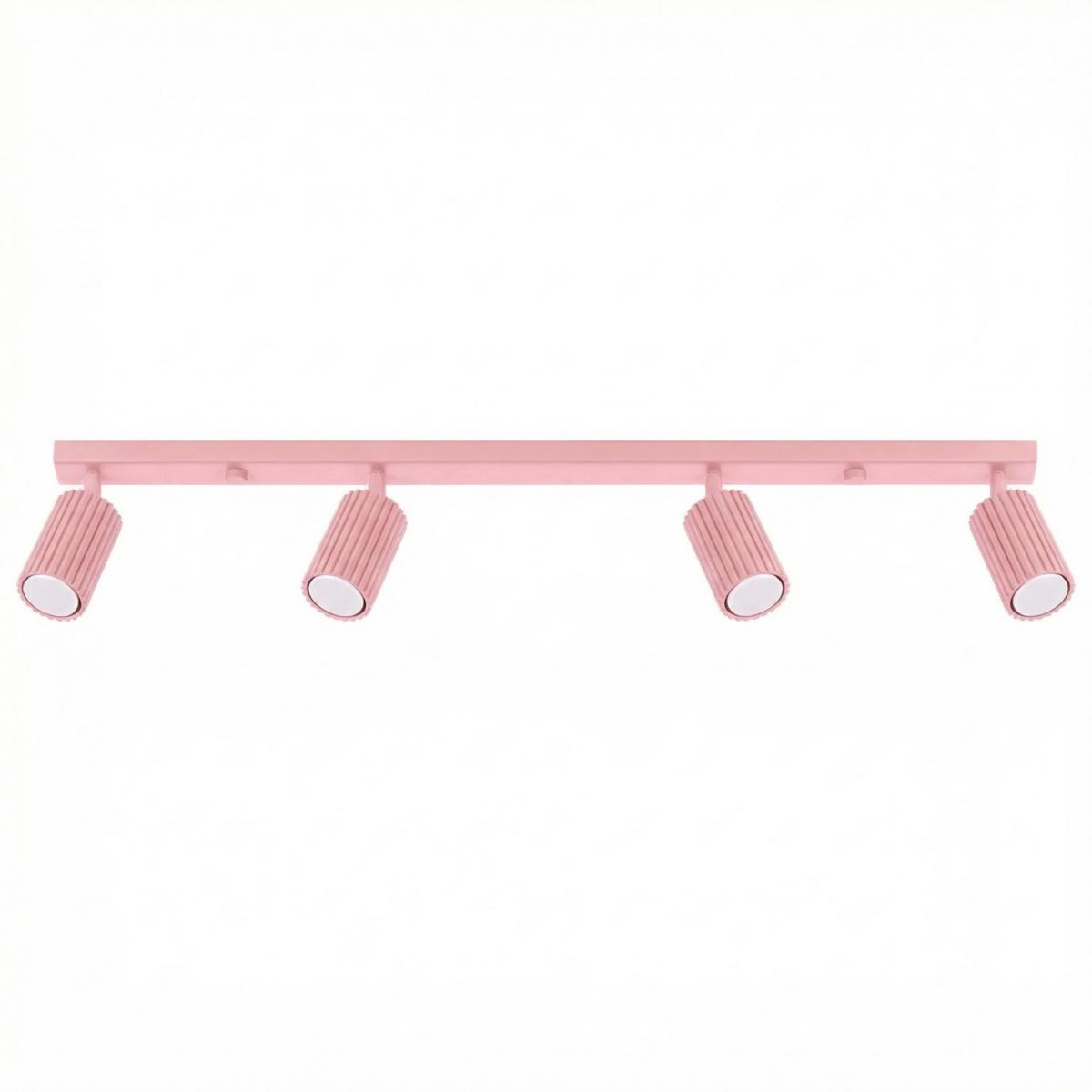Sollux Plafón KARBON 4L rosa 