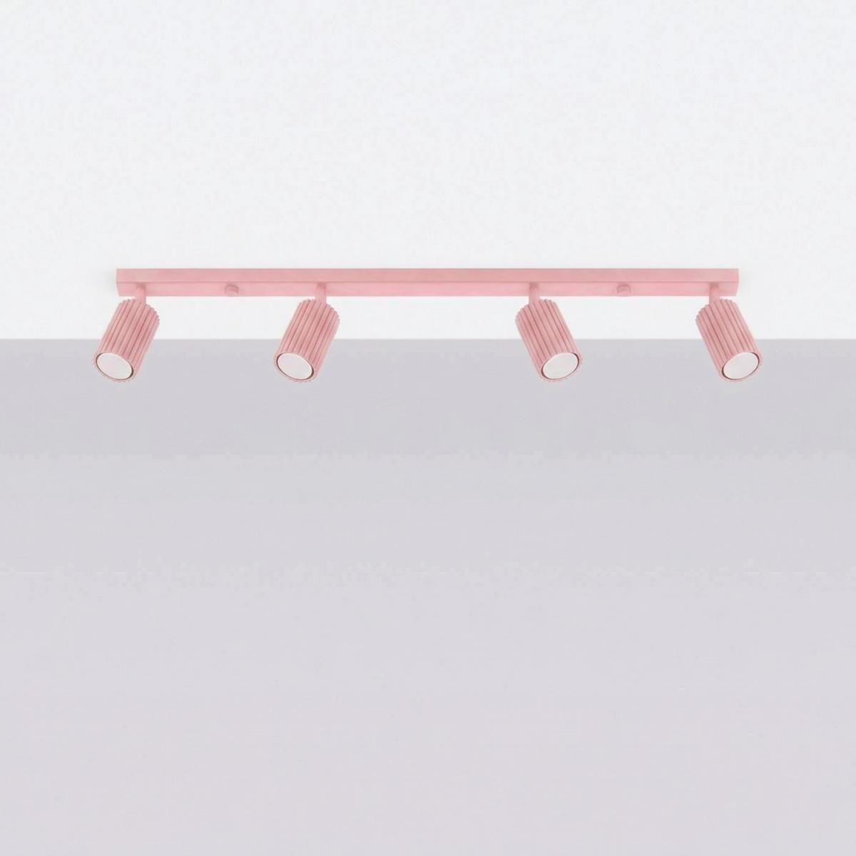 Sollux Plafón KARBON 4L rosa 