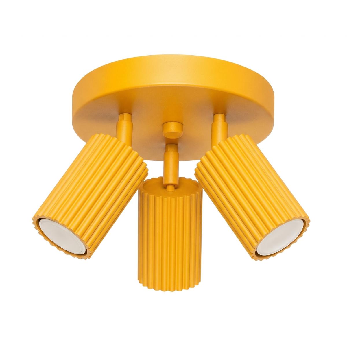 Sollux Plafón KARBON 3P amarillo 