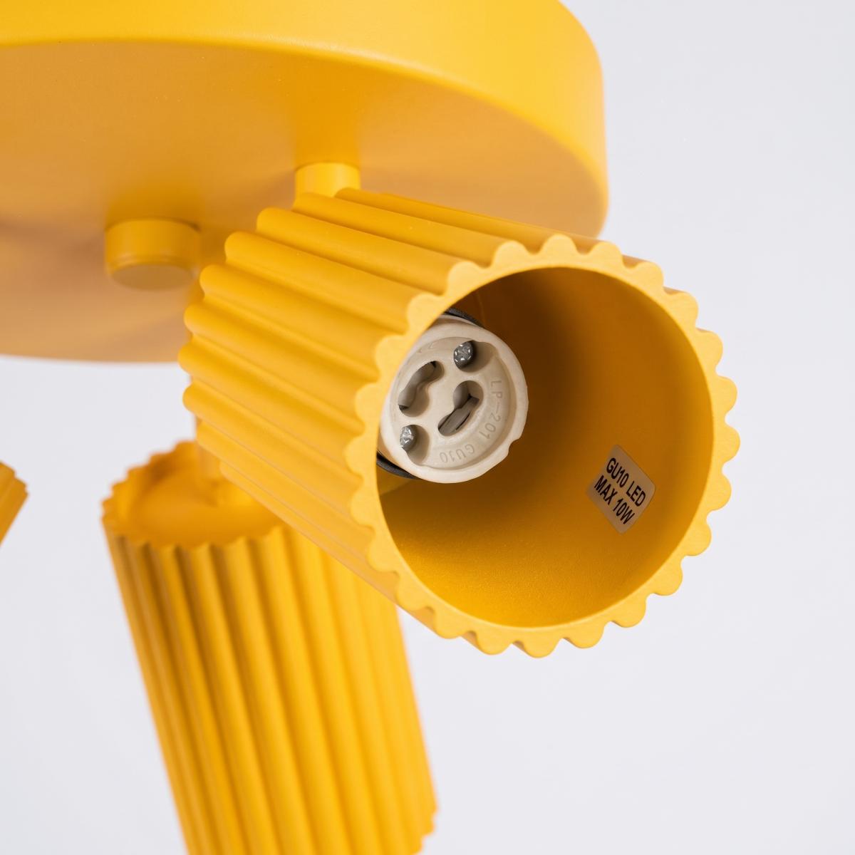 Sollux Plafón KARBON 3P amarillo 