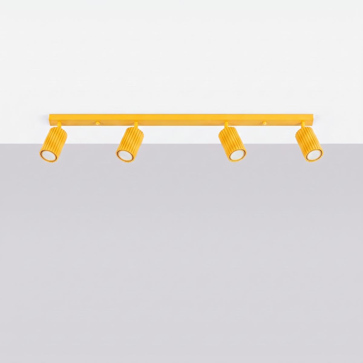 Sollux Plafón KARBON 4L amarillo 