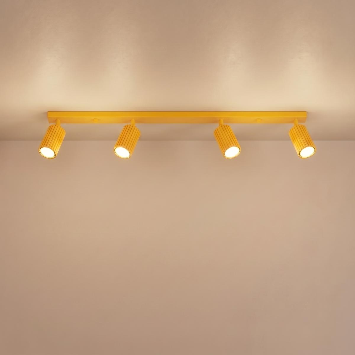 Sollux Plafón KARBON 4L amarillo 