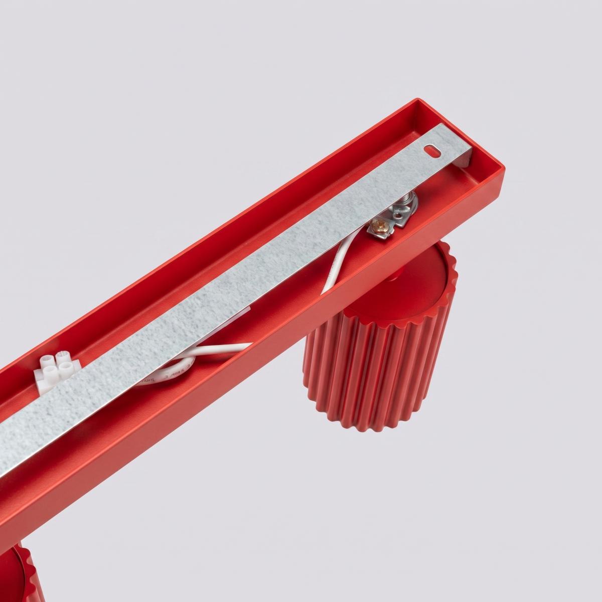Sollux Plafón KARBON 4L rojo 