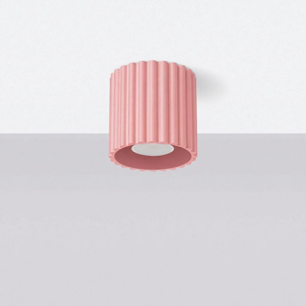 Sollux Plafón AURA 1 rosa GU10 