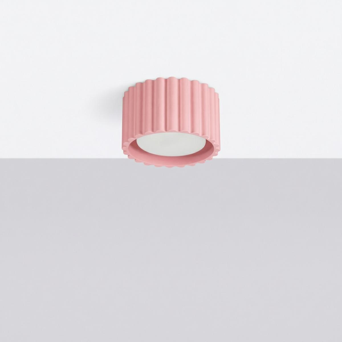 Sollux Plafón AURA 1 rosa Gx53 