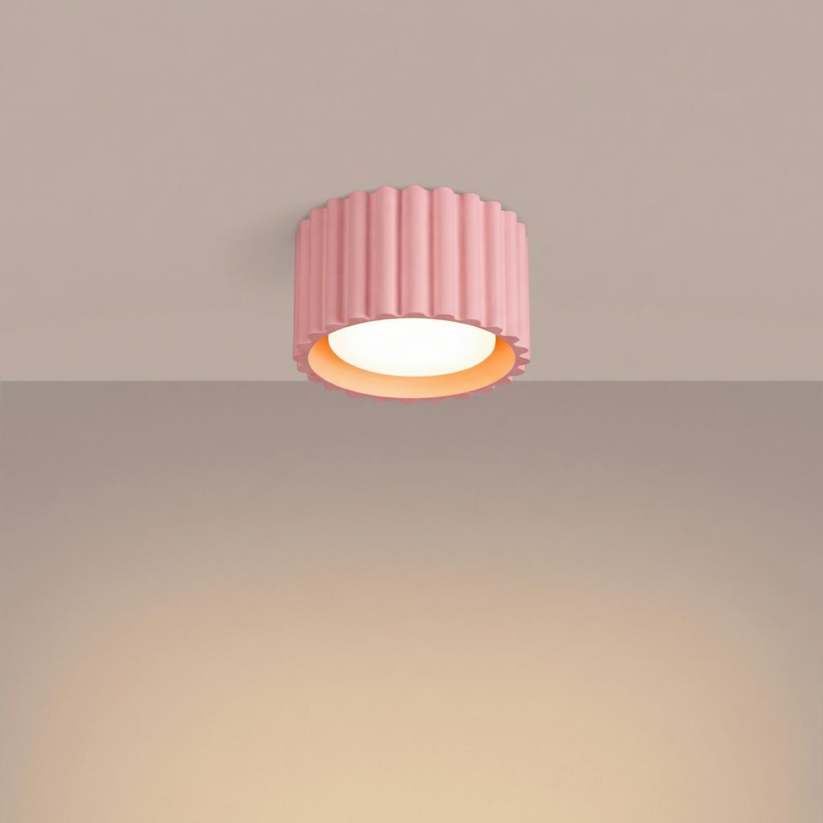 Sollux Plafón AURA 1 rosa Gx53 