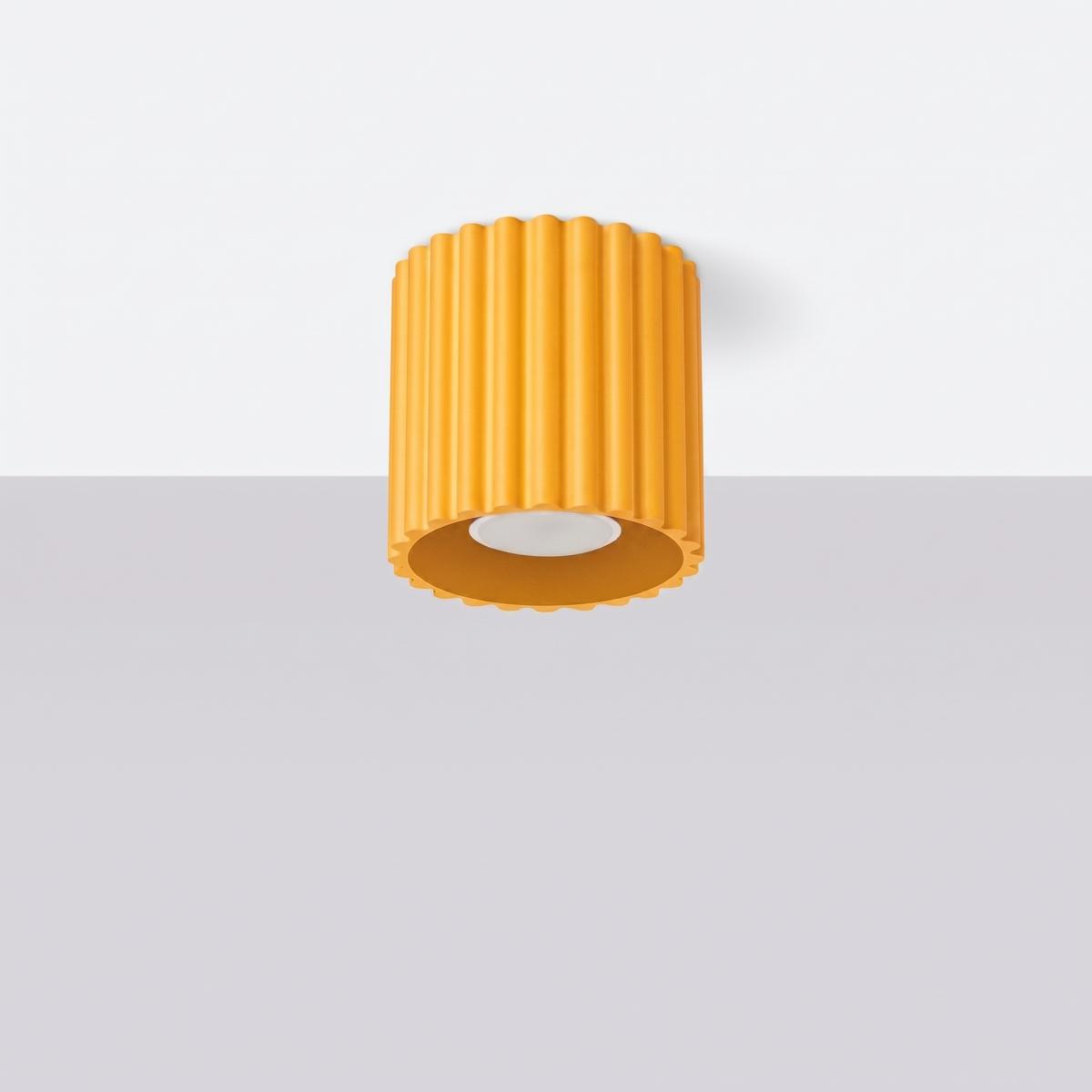Sollux Plafón AURA 1 amarillo GU10 