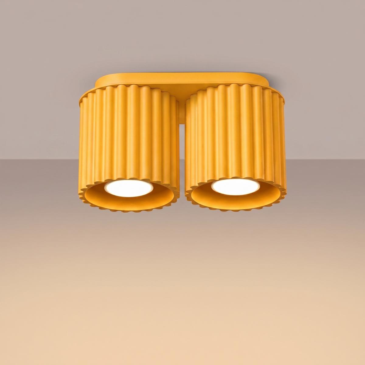 Sollux Plafón AURA 2 amarillo GU10 