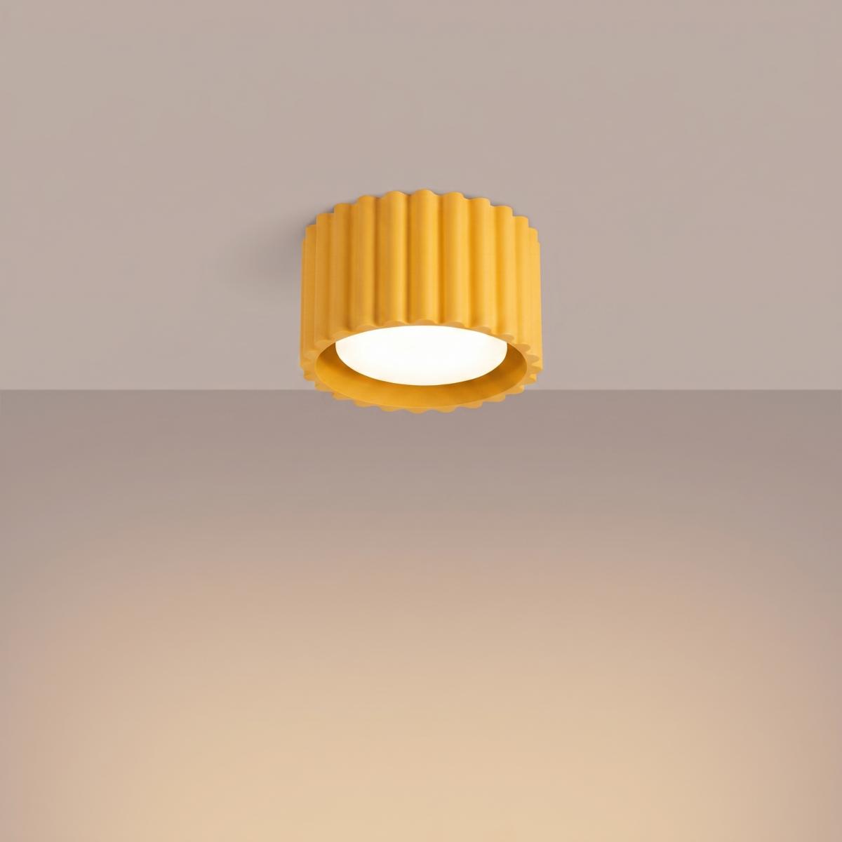 Sollux Plafón AURA 1 amarillo Gx53 