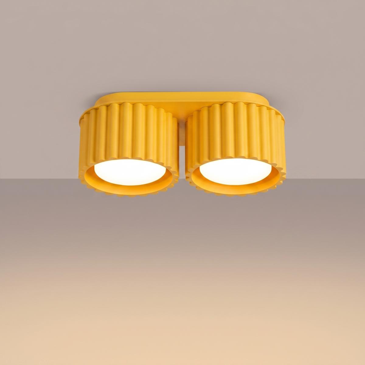 Sollux Plafón AURA 2 amarillo Gx53 