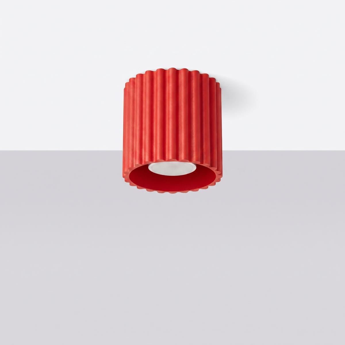 Sollux Plafón AURA 1 rojo GU10 