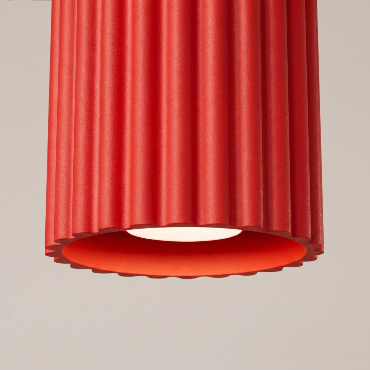 Sollux Plafón AURA 1 rojo GU10 