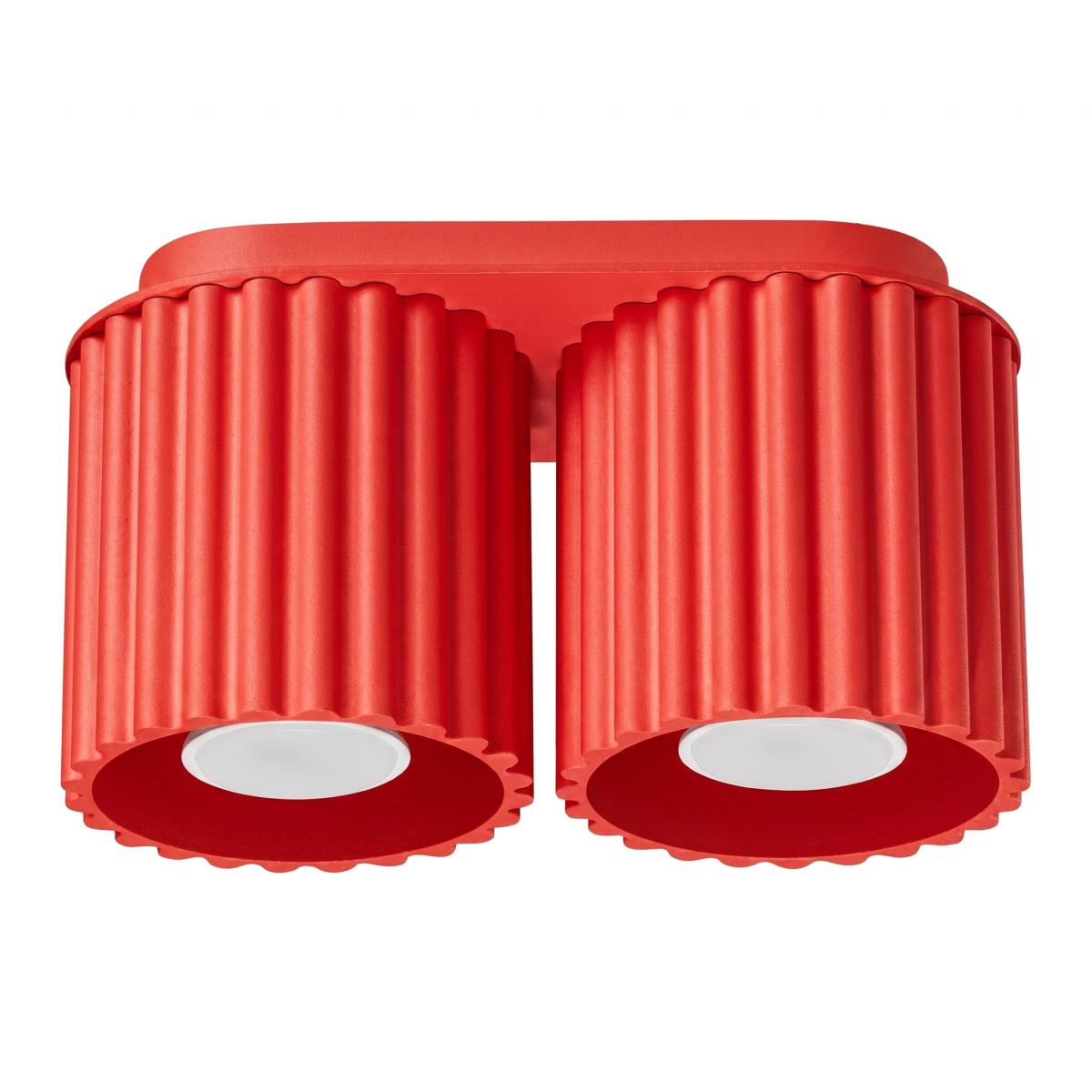Sollux Plafón AURA 2 rojo GU10 