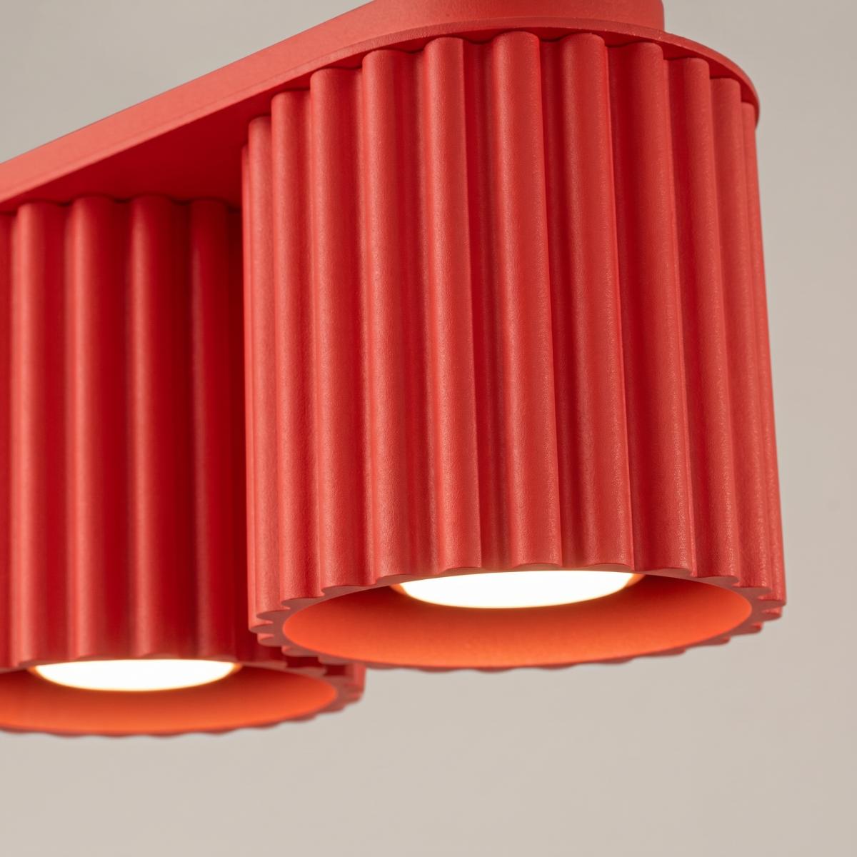Sollux Plafón AURA 2 rojo GU10 