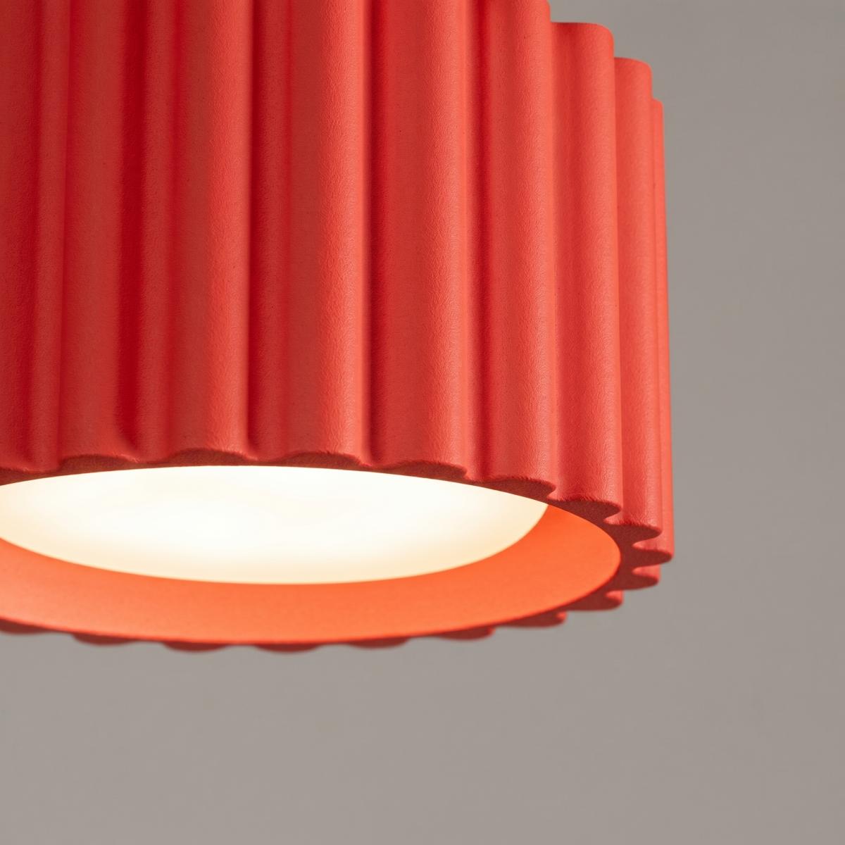 Sollux Plafón AURA 1 rojo Gx53 