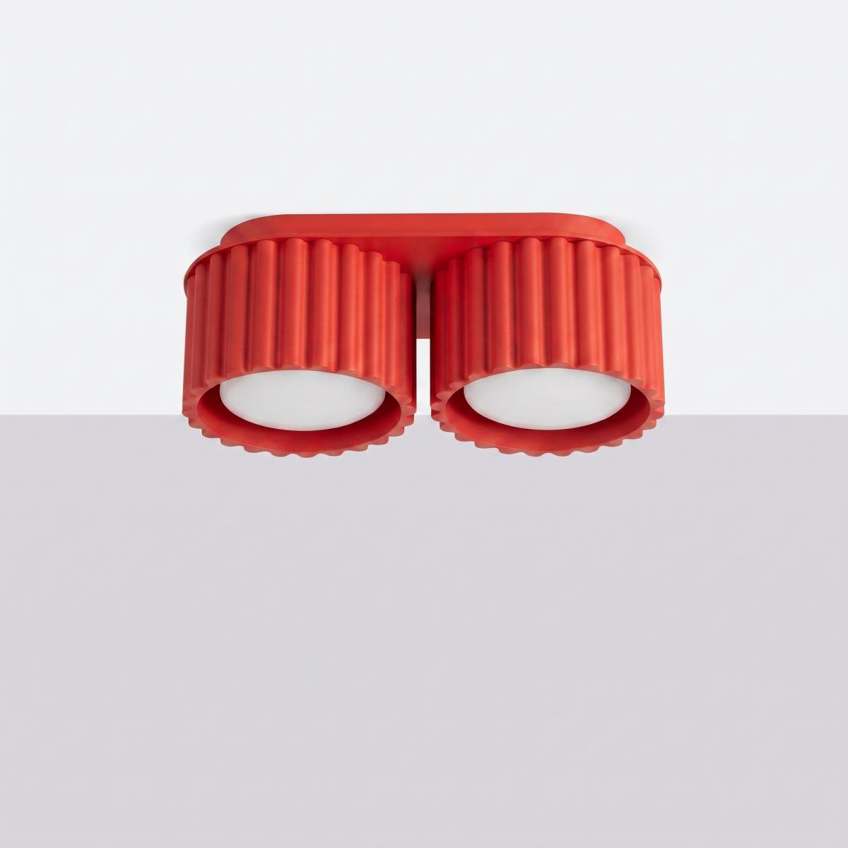 Sollux Plafón AURA 2 rojo Gx53 