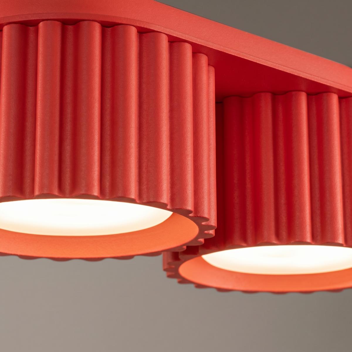 Sollux Plafón AURA 2 rojo Gx53 
