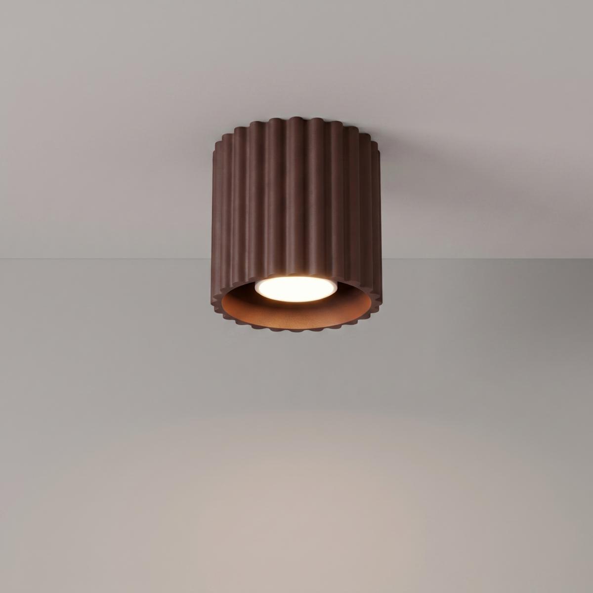 Sollux Plafón AURA 1 marrón GU10 