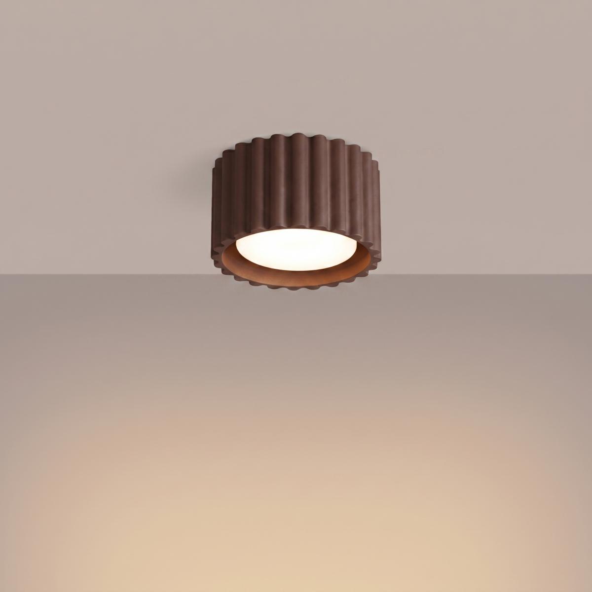 Sollux Plafón AURA 1 marrón Gx53 